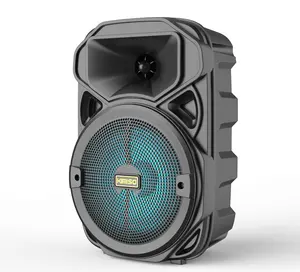 Caixa de som portátil sem fio de 6.5 polegadas, sistema de alto-falante dj, caixa de som subwoofer com luz led kimiso QS-3382