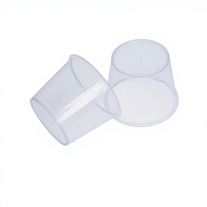 Vaso Redondo de Plástico PP con Asa, Diámetro con Medidas en Relieve - Product Image 1