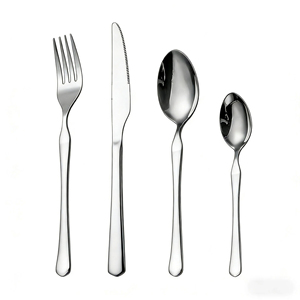 ชุดช้อนส้อมสแตนเลสสตีล ดีไซน์หรูหราสไตล์ตะวันตก สำหรับโรงแรม ช้อนส้อมสเต็ก มีด ส้อม ช้อนขนมหวาน ช้อนชา - Product Image 4