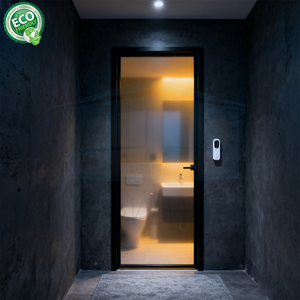 Puertas de baño personalizadas de puerta de vidrio de aleación de aluminio de inodoro ultra estrecho - Product Image 3