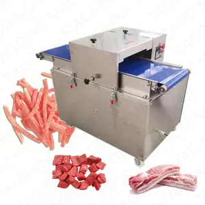 Industrial pork Meat strip cutter Automatic beef jerky slicer commercial fresh fillet meat steak cuber slicing cutting machine