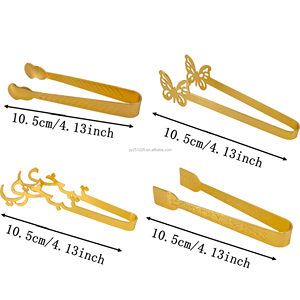 Pinze per Carbonella in Acciaio Placcato Oro, 4 Stili, per Bakhoor, Brucia Incenso, Pinzette Decorative, Clip per Carbonella, Arte Cinese/Indiana/Araba - Product Image 6