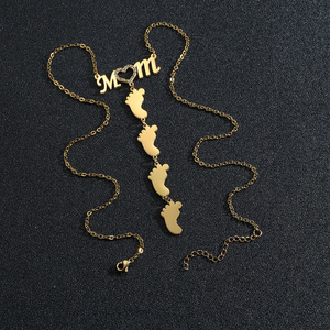 Collana Personalizzata in Acciaio Inossidabile con Design a Piede, Gioielli Fai-da-Te <span class=keywords><strong>per</strong></span> Donne, <span class=keywords><strong>Regalo</strong></span> <span class=keywords><strong>per</strong></span> la Festa della <span class=keywords><strong>Mamma</strong></span>, Collana '<span class=keywords><strong>Per</strong></span> <span class=keywords><strong>Mia</strong></span> <span class=keywords><strong>Mamma</strong></span>' - Product Image 2