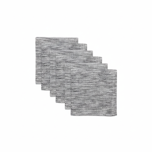 Waffle tonali assorbenti per la collezione di cucina in cotone, blu marino, Set di strofinacci, 12x12 ", 6 pezzi | Importazioni di Design - Product Image 1