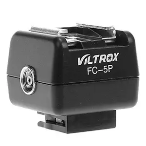 Viltrox FC-5P zapato caliente óptico inalámbrico esclavo Flash adaptador de sincronización de PC hembra para DSLR cámara de luz de flash