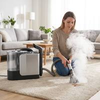 Nettoyeur de tapis portable pour tissus d'ameublement, machine de nettoyage professionnelle à vapeur puissante, aspirateur à main pour tapis