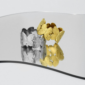 Innovative Simple Niche Design Sense Butterfly <b>Ring</b> Light Luxury Exquisite Style Women's Stainless Steel <b>Rings</b> Fashion Jewelry - Product Image 3