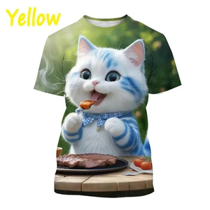 Nuovo per 3D stampato simpatico animale t-shirt grafica per gli uomini delle donne traspirante 100% poliestere <span class=keywords><strong>O</strong></span> collo manica corta top Casual - Product Image 4