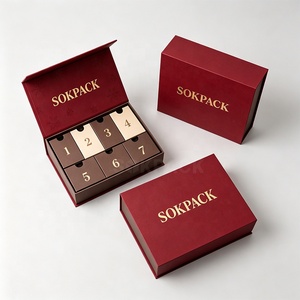 Calendario de Adviento Cosmético Magnético Ecológico Personalizado de 7 Días, Caja de Regalo de Lujo con Cuenta Regresiva, Caja de Embalaje de Cartón Rígido para las Fiestas - Product Image 2