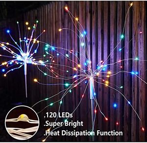 Led năng lượng mặt trời pháo hoa Đèn Ngoài Trời dây đồng chuỗi vườn trang trí đầy màu sắc DIY cảnh quan con đường cho sân sau - Product Image 5