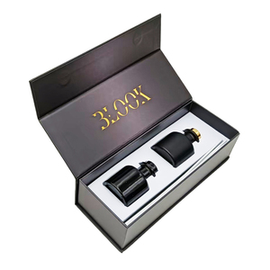 Cajas Rígidas Magnéticas Negras Personalizadas para Botellas de Perfume, Embalaje de Regalo Cosmético de Lujo, Biodegradables, Reutilizables, Materiales Reciclados, Acabado Mate - Product Image 3