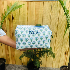 High Demanded Best Handmade Floral Cotton Down <b>Zip</b> Makeup Bag Bridesmaid Gifts Proposal Cosmetic Bag Women Cosmetic Bags - Product Image 1