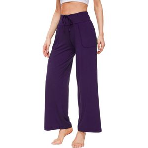 Pantalon de pyjama pour femme en viscose de bambou doux, taille haute, confortable, avec poches, idéal pour le yoga et la détente (vente en gros) - Product Image 1