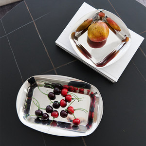 Plateau en acier inoxydable <span class=keywords><strong>Motta</strong></span> importé d'Italie, style européen vintage, relief argenté - Product Image 4