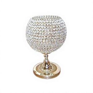 Buena calidad Metal brillante/cristal con cuentas boda Mesa decoración centros de mesa plata elegancia candelabros - Product Image 1