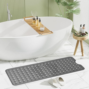 Alfombrilla de silicona para bañera y ducha, revestimiento antideslizante para el interior del baño, ventosas y orificios de drenaje para frotar los pies - Product Image 6