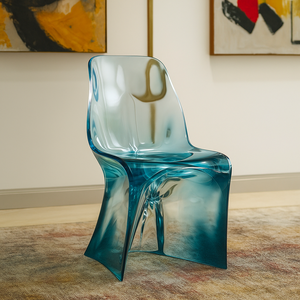 JingYue kerajinan tangan Resin furnitur mewah transparan kustom kursi makan untuk ruang keluarga, hotel, klub - Product Image 3