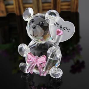 Figurines d'ours en cristal ornements cadeaux de baptême de bébé cadeaux pour garçon fille bébé douche et enfants Souvenirs d'<span class=keywords><strong>anniversaire</strong></span> - Product Image 5