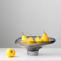 Bixuan Handgemaakte Mouthblown Rook Effen Kleur Modern Design Snoep Kom Snack Plaat Dienblad Tafel Middelpunt Fruit Lade