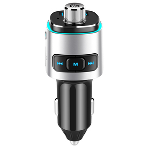 Émetteur audio portable pour <span class=keywords><strong>voiture</strong></span> avec lumière d'ambiance bleue à une touche sans fil, double port de charge rapide, chargeur d'un an - Product Image 3