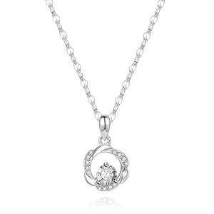 Dernière boucle de mobius éternelle à la mode revêtement résistant à la décoloration délicat collier en acier au titane or clair pour les femmes en gros Fit - Product Image 1