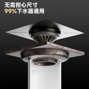 Desagüe Universal para Baño de 80mm, Circular, Antiolor, Fácil de Limpiar, Tipo Compresión - Product Image 3