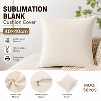 Housses de coussin de Noël 40x40cm, décoratives pour la maison, taies d'oreiller vierges pour sublimation
