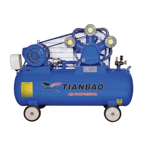 TIANBAO W-1.0/8 900L/min 90*3MM 950r/min 10HP/7.5KW macchina elettrica del compressore d'aria con trasmissione a cinghia da 200 litri