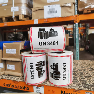 Etiquetas de envío de batería de papel adhesivo duradero personalizado <span class=keywords><strong>UN3481</strong></span> pegatinas de transporte de advertencia empaquetadas para seguridad y cumplimiento - Product Image 5