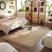Top Quality Handwoven Handmade Round Jute Mat Carpet Natural Jute Braided Rugs Carpets for Home Hotel Resort