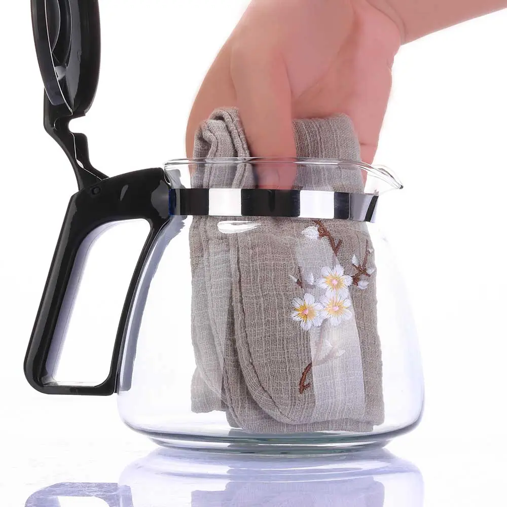 Promotional Gift 900Ml Glass Teapots Wholesale With Infuser Plastic Handle