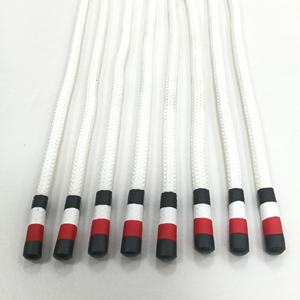 Cordon de serrage personnalisé à extrémité trempée avec embouts en silicone, cordon de vêtement, lacets, vestes, cordon de serrage en polyester - Product Image 1