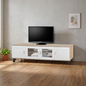 Modern TV6051 Oak <b>Cabinet</b> Doors Contemporary for Hotel Home Use Hot Sale Living Room Media Storage Rack for Home Light Feature - Product Image 1
