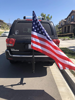 Support de mât de drapeau universel en acier robuste pour attelage de 2 pouces, compatible avec Jeep Wrangler, camion, SUV, camping-car, remorque