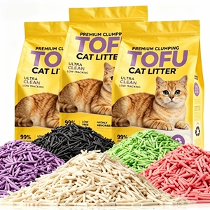 Litière pour chat en tofu à absorption élevée, contrôle supérieur des odeurs, facile à ramasser, qualité export - Product Image 1