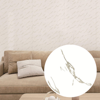 Plaque de marbre PVC écologique sans formaldéhyde pour application murale décorative de tête de lit de chambre à coucher