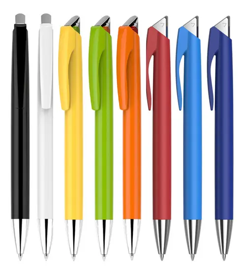 Hızlı teslimat 100 toptan toplu ücretsiz örnek kalemler boşlukları siyah promosyon özel logo ucuz basmalı tükenmez kalem plastik tükenmez