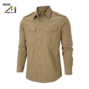Chemise tactique pour homme avec logo personnalisé, 100% polyester Ripstop, uniforme de garde de sécurité, fournisseur en gros, prix direct d'usine - Product Image 1