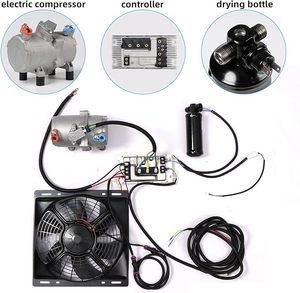 ชุดระบบแอร์รถยนต์ TELCOOL 12V 750W 8750BTU สำหรับติดตั้งบนแผงหน้าปัด ระบบทำความเย็นและความร้อน สำหรับรถบรรทุก/รถบ้าน/รถตู้/รถเก๋ง รถยนต์โบราณ รถขุด แบบแยกส่วน - Product Image 2