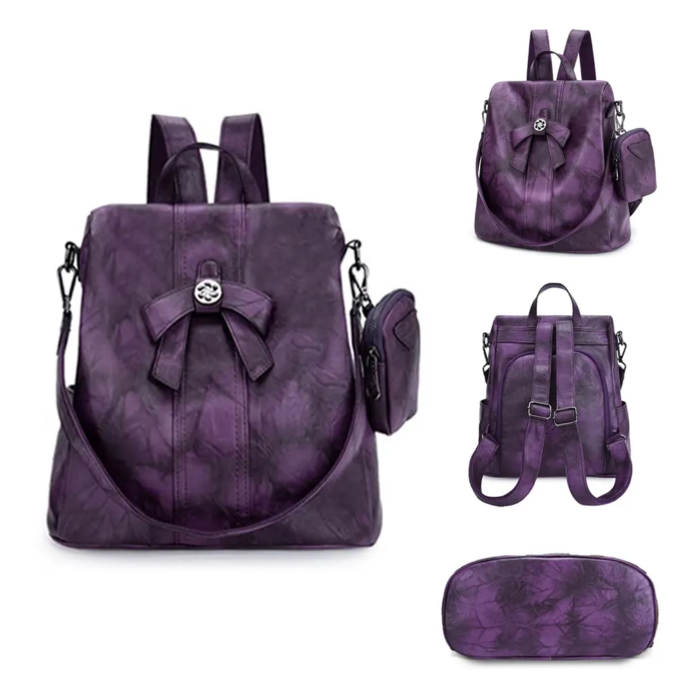 Hot New Designer PU Leather Fashion Backpacks Ladies Handbags Women Backpacks for Office Daily Traveling