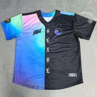 Jersey Baseball Dua Warna Custom Full Sublimasi dengan Tackle Twill, Pakaian Olahraga Tim, Jersey Latihan Remaja yang Bernapas