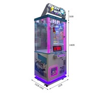 Machine de jeu d'arcade à récompenses avec défi chronométré de sept secondes, 7 tiges à récompenses, éclairage LED, à monnayeur, pour aire de jeux intérieure