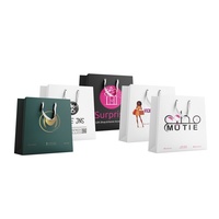 Sacs shopping en papier personnalisés avec poignées en ruban, emballages cadeaux imprimés pour les magasins de détail, les conférences et les salons professionnels