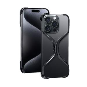 <span class=keywords><strong>Funda</strong></span> de teléfono de disipación de calor sin marco de Metal para <span class=keywords><strong>Iphone</strong></span> 13 14 15 16 Pro Max aleación Bare Metal Feel Phone Cove - Product Image 6