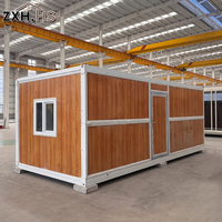 Maison modulaire pliable personnalisable à 2 pièces avec cuisine et salle de bain, appartement en conteneur maritime