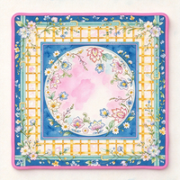 Tapis de Mahjong américain World Travel Sticker, motif floral, globe, monuments et drapeaux, antidérapant, pour soirée de jeu, cadeau