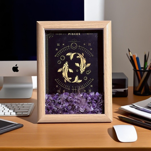 Wholesale Natural Healing Crystal Gravel Chips Twelve Constellations Photo Frame for <strong>Gift</strong> or Home Decoration - Product Image 2