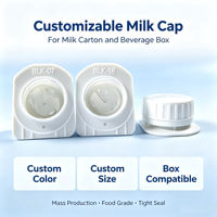 Bouchon à vis en plastique de qualité alimentaire et écologique de 23 mm pour cartons de lait/jus – Emballage de boissons étanche et durable
