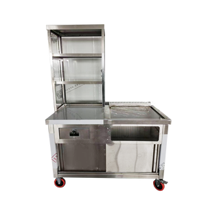 VICTORY KITCHEN Chariot de restauration commercial en acier inoxydable, chauffage au gaz, capacité 1 Qt, pour café et snacks, type food truck - Product Image 2