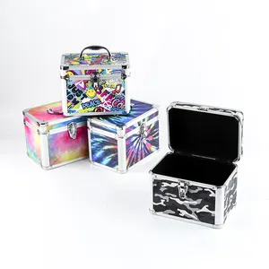 GLARY Hard Shell Printed Cosmetic Makeup Case Customized Makeup Carrying Case Box Multifunctional Wholesale Makeup Box Case